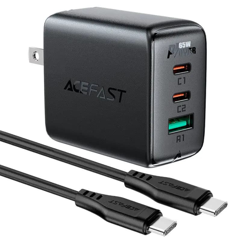 Acefast A15 65W PD 3-Port Fast Wall Charger Set