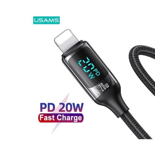 Usams U78 USB-C to Lightning 20W Smart LED Cable